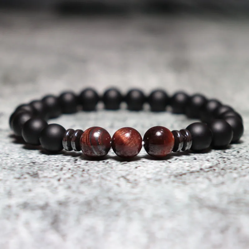 Trendy 3pcs/pair Mens Bracelet Natural Volcanic Stone Braslet Handmade Weaving Leather Brazalete Male Accessories Moda Hombre | Украшения и