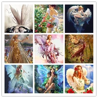home decor gift 5d butterfly diamond painting full drill round diamond embroidery angel sale diamond mosaic angel