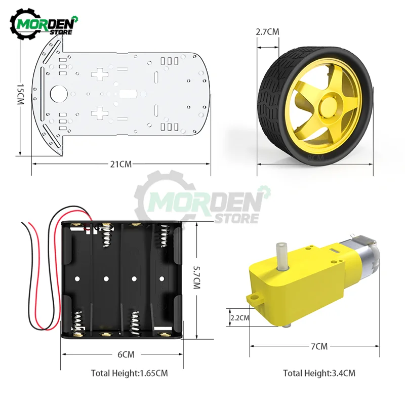 2WD Robot Smart Car Chassis Kits with Speed Encoder for Arduino 51 M26 DIY Education Kit | Инструменты