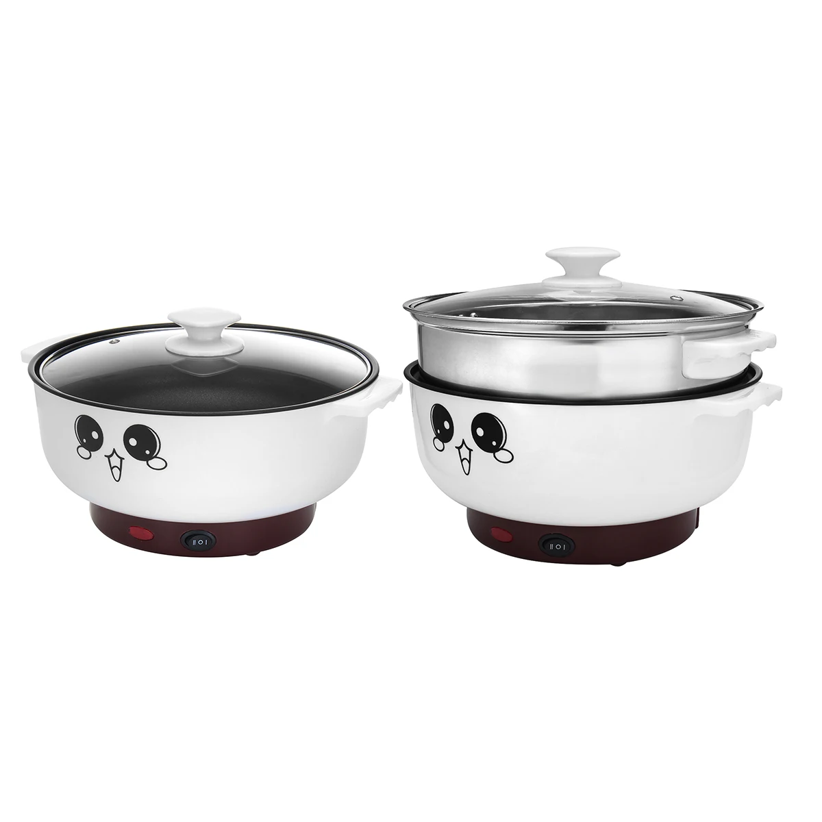 

26cm 3.6L Electric Cooker Mini Hot Pot Boiler Multifunction Steamer Pot Dormitory Skillet Cookware Kitchen Cooking Appliance
