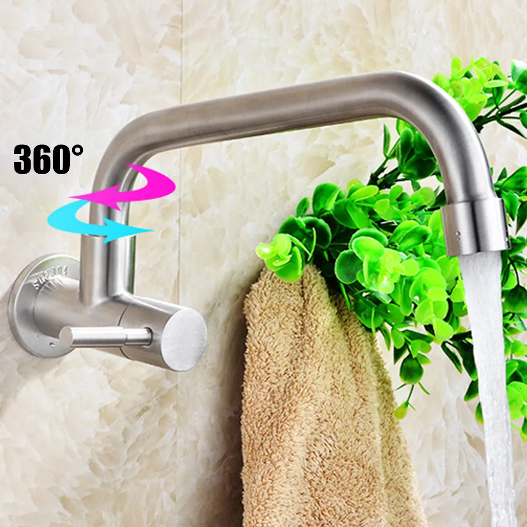 

1 * Faucet Stainless Steel Modern Kitchen Sink Mixer Taps Swivel Spout Single Handle Faucet * 100% Brand New And High Quality