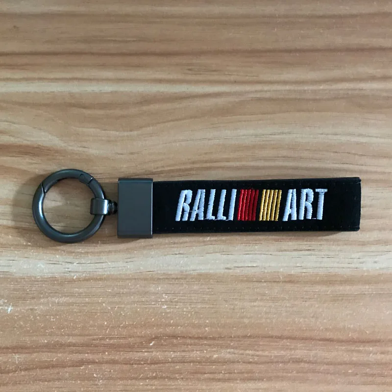 Сплав брелок нейлоновая ткань вышивка RALLIART Эмблема JDM Брелок «гоночный автомобиль» для Mitsubishi HONDA TOYOTA NISSAN Аксессуары
