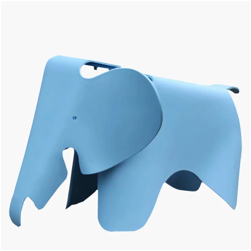

Plastic children's bench Children's Creative Cartoon Elephant Plastic Stool Children's outdoor portable folding stools bedroom