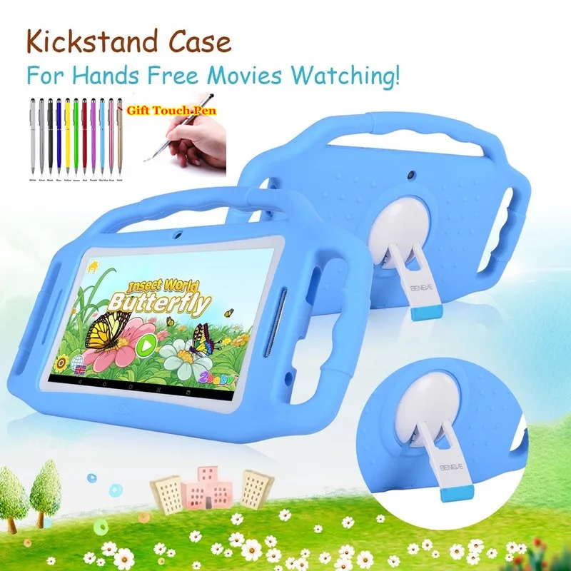 

7-дюймовый подарок детский планшет M755 бесплатно силиконовый Android 7.1.2 WIFI 1 Гб + 8 Гб 1024x60 0 IPS четырехъядерный двойная камера