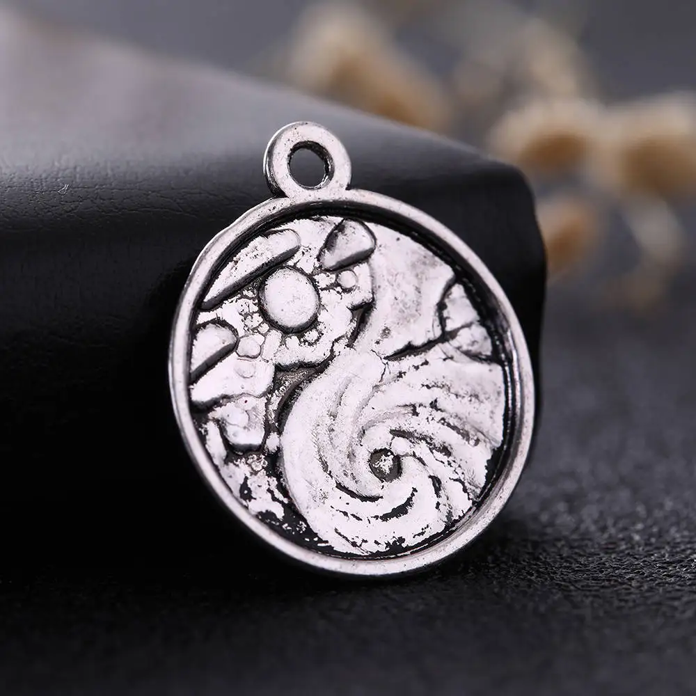 Teamer 10 шт./лот античный серебряный цвет 3D круглая Вселенная закат подвески для