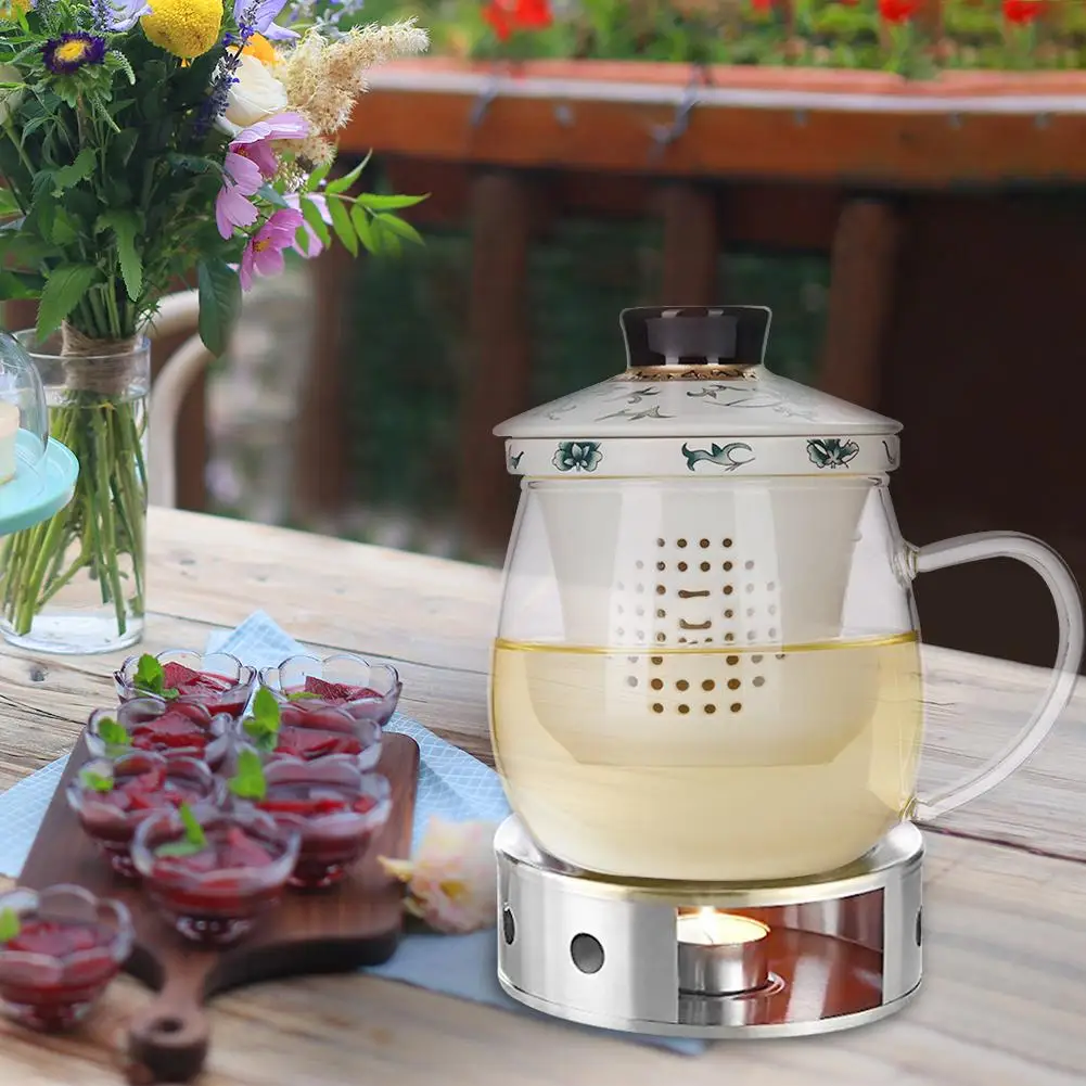 Чайный сервиз из нержавеющей стали чайный спиртовые свечи нагрев кофе молоко