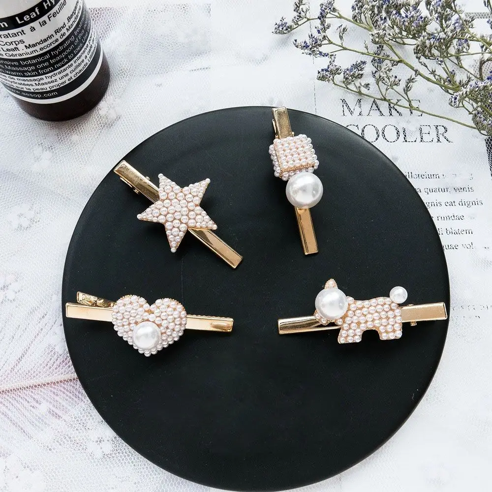 Модные имитация шпильки с жемчугом милый Вишневый любимый кролик медведь