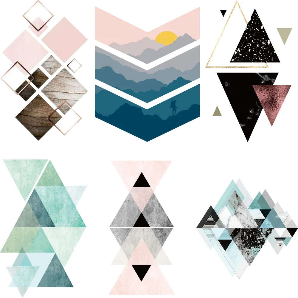 

Многоугольная переводная наклейка в стиле ретро для одежды, термопереводные наклейки для топов, нашивки для одежды, Аппликации, ТЕРМОколго...