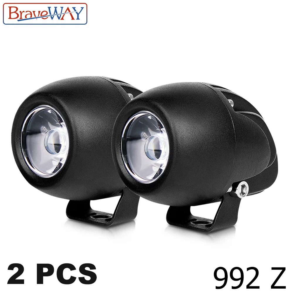 

BraveWay светодиодный мотоциклетный головной светильник Противотуманные огни дополнительные светильник для внедорожник ATV Грузовик 4x4 помощь лампы вспомогательный Подсветка светильник s 12V 24V нива лада 4х4 фары