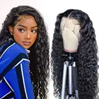 360 кружевной передний парик HD прозрачный для черных женщин натуральные человеческие волосы Свободные глубокие волны 13X 4 кружевной передний парик человеческие волосы естественного цвета
