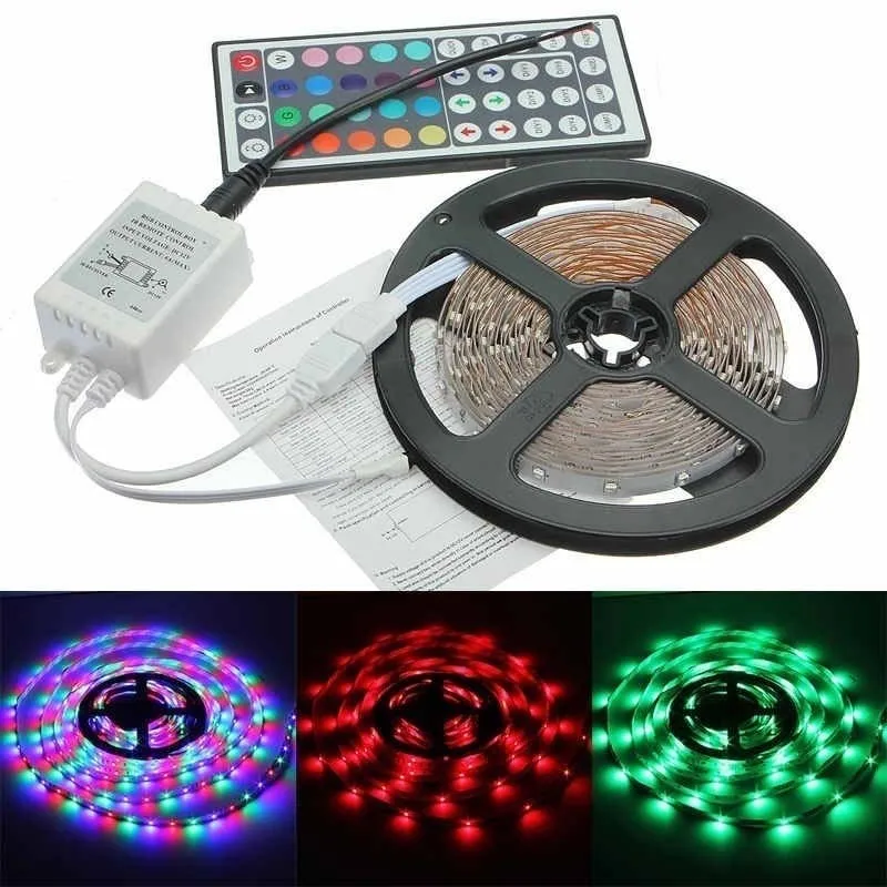 

LED Light Strip Light Bar 5M/10M Flexible Ribbon LED Strip SMD 3528 RGB LED Backlight Strip Kit With Remote Control Strip Light