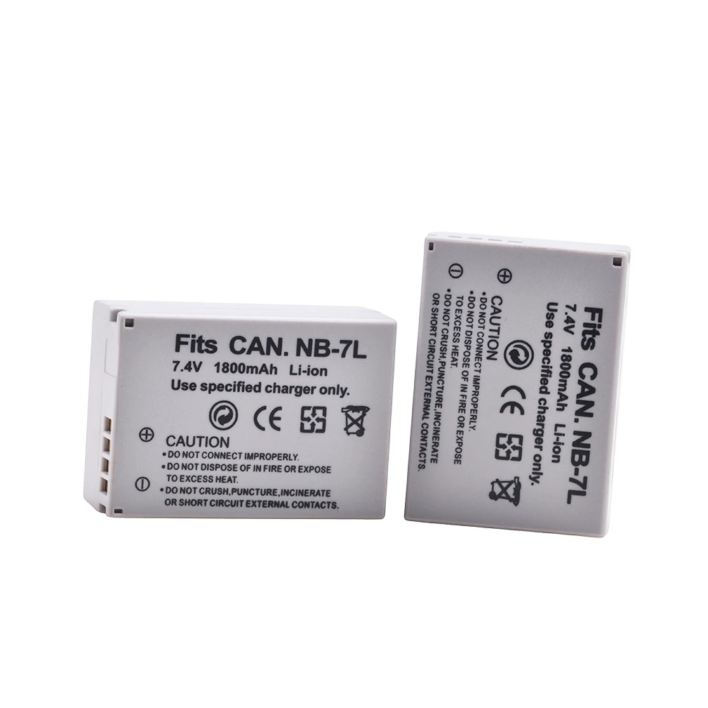 2 шт. двойное светодиодный устройство USB Type-C для Canon PowerShot G10 G11 G12 SX30IS 1800 мАч |