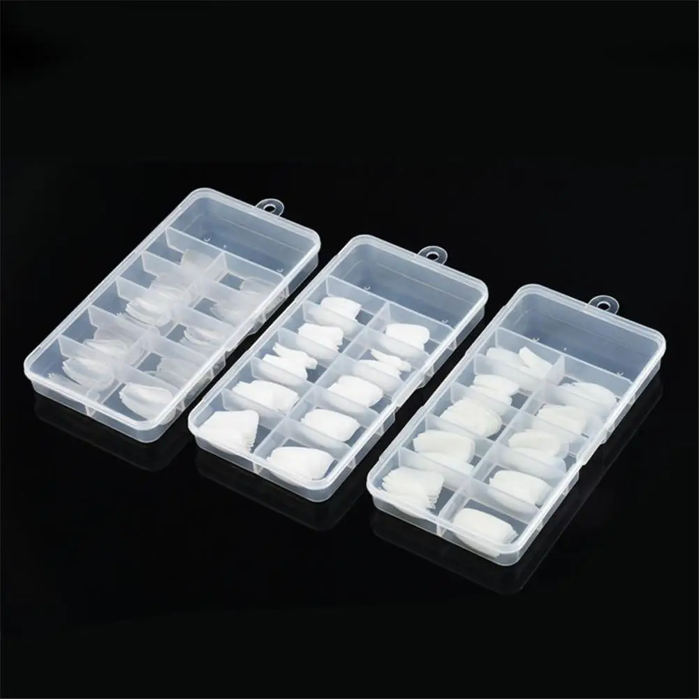 1 коробка прозрачные/натуральные накладные ногти балерины с длинным покрытием