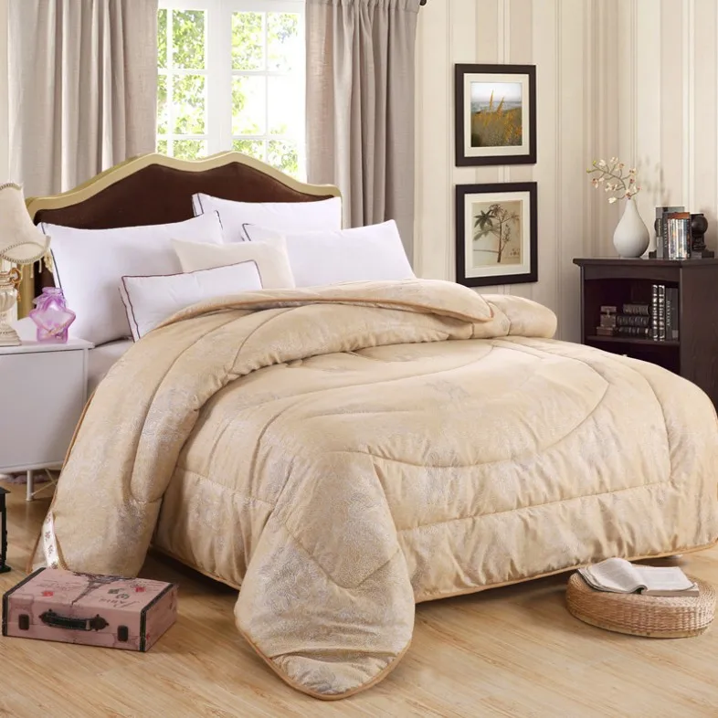 Зимнее стеганое одеяло из верблюжьей шерсти роскошное толстое королевского