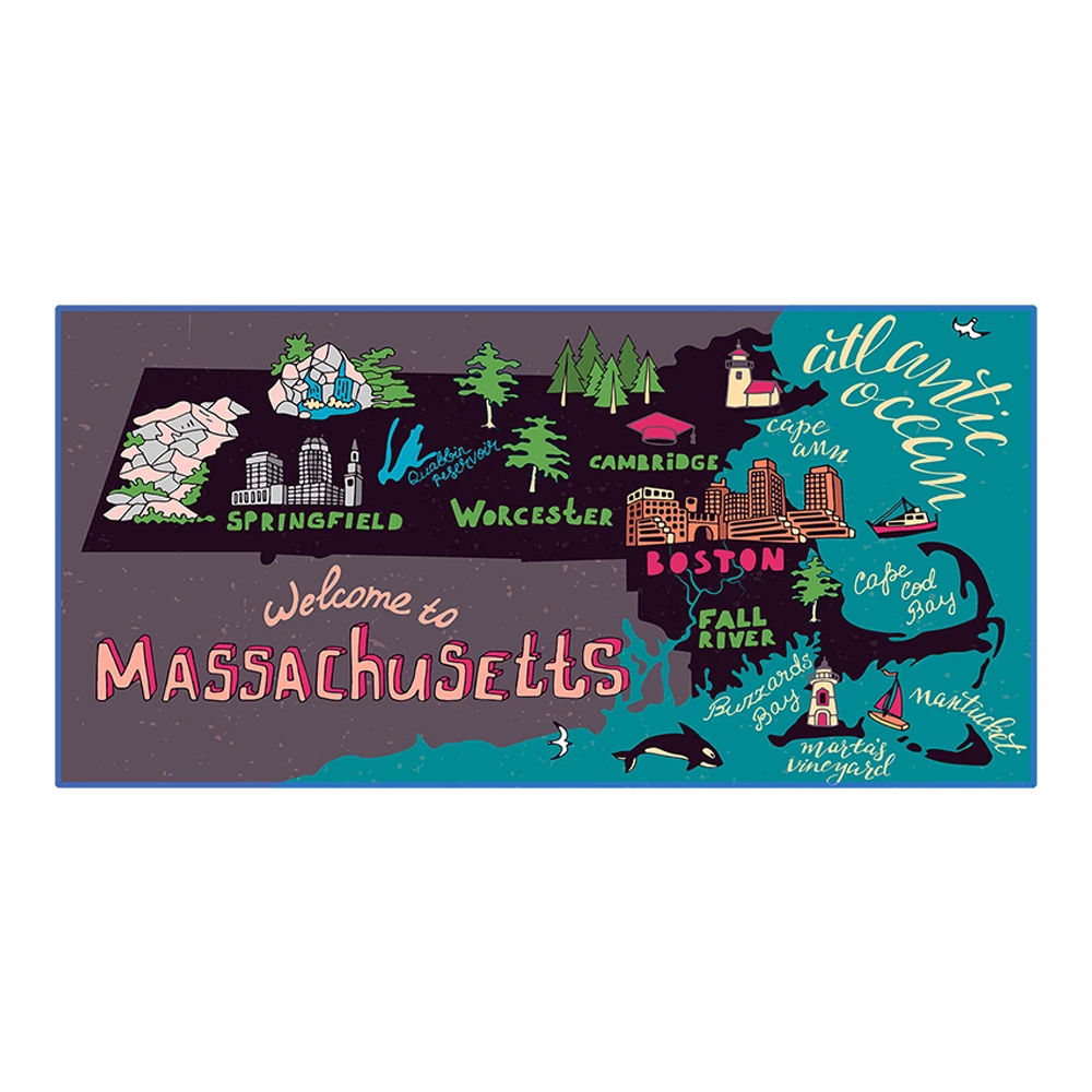 Пляжное полотенце в форме ориентира с принтом Летний Пляжный коврик дерева