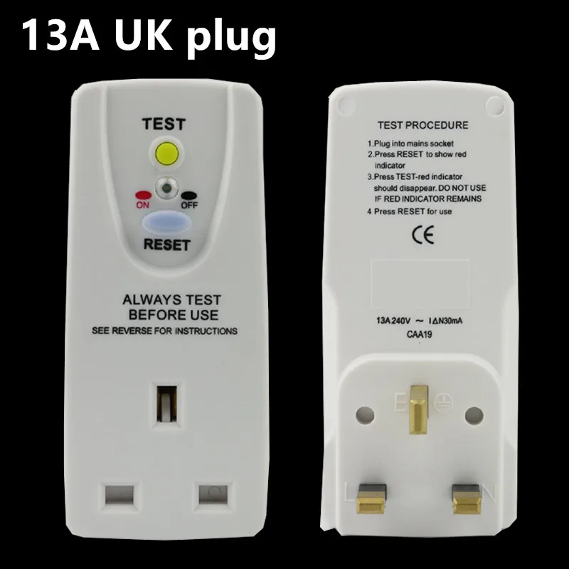 Сингапур Малайзия Великобритания штепсельная вилка 13A GFCI защита от утечки