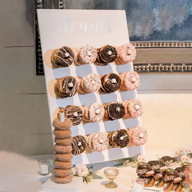 

Donut Wall Stand Reusable Donut Holder Board To Display 16 Donuts Grow Up Party Decoration For Dessert Table Supplies