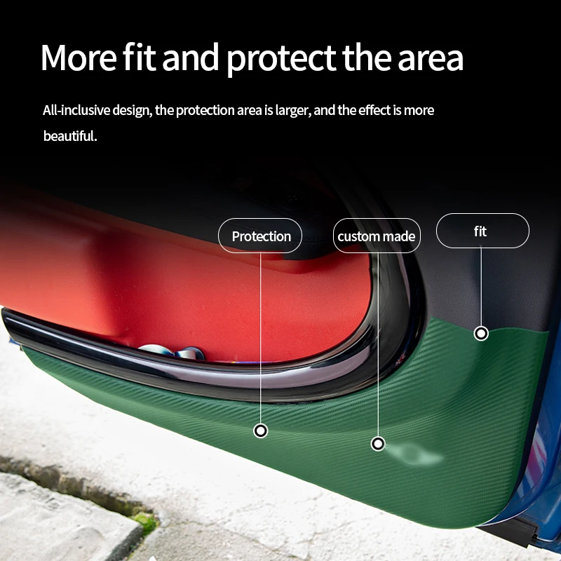 2 шт./4 шт. наклейки из углеродного волокна для защиты от грязи | Автомобили и
