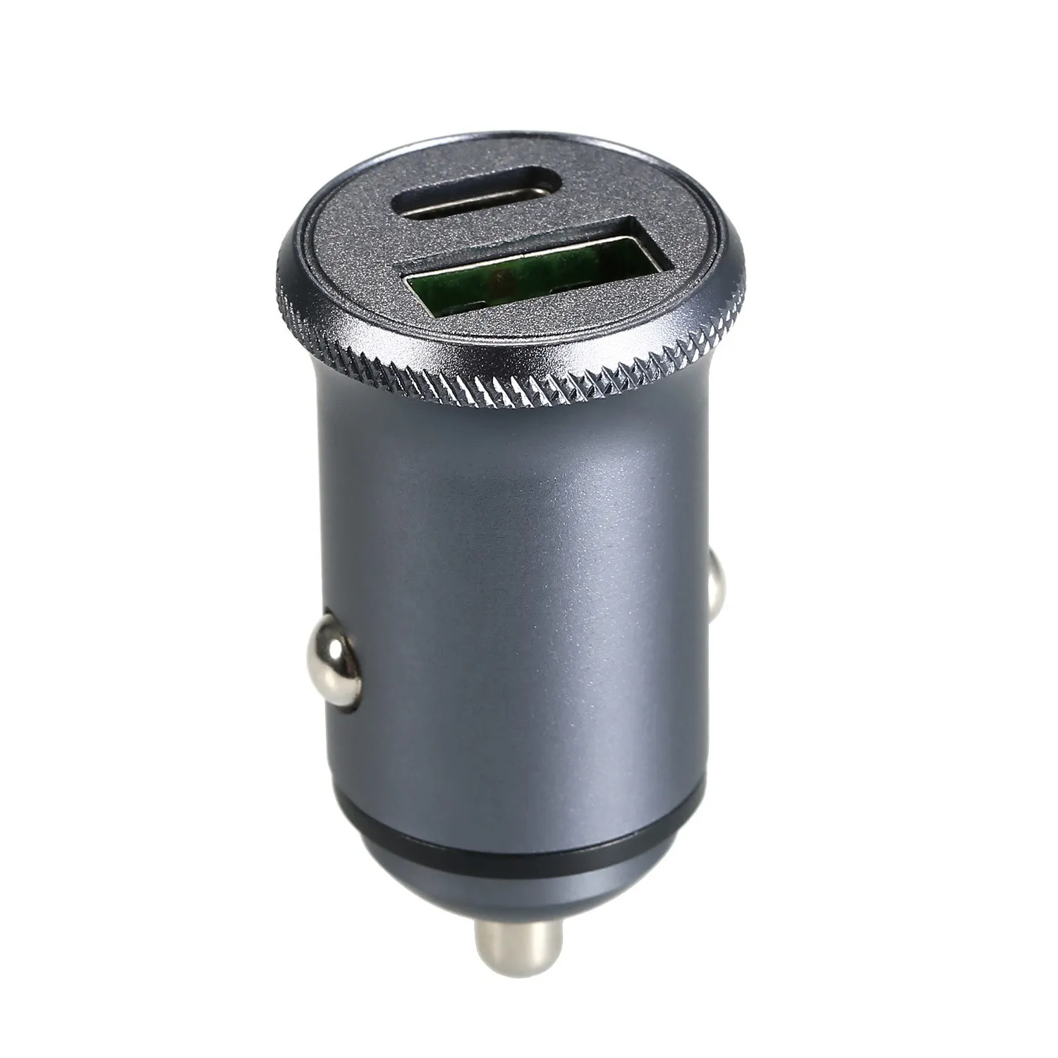 Автомобильное зарядное устройство USB Type-C 12V 5V 4A/9V 3A мини совместимое