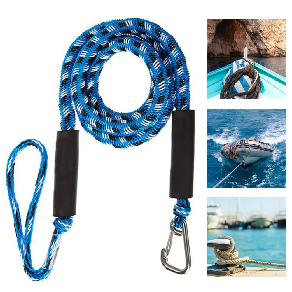 

Boat Bungee Dock Lines Bungee Cords Docking Rope Stretches 4ft Mooring Rope Foam Float Fishing Boat Accessories For Kayak