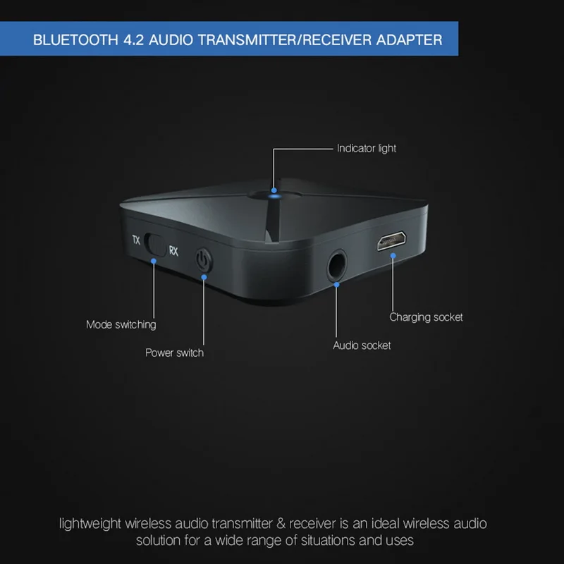 Bluetooth 5 0 4 2 аудио приемник передатчик в 1 3 мм разъем стерео музыка беспроводной