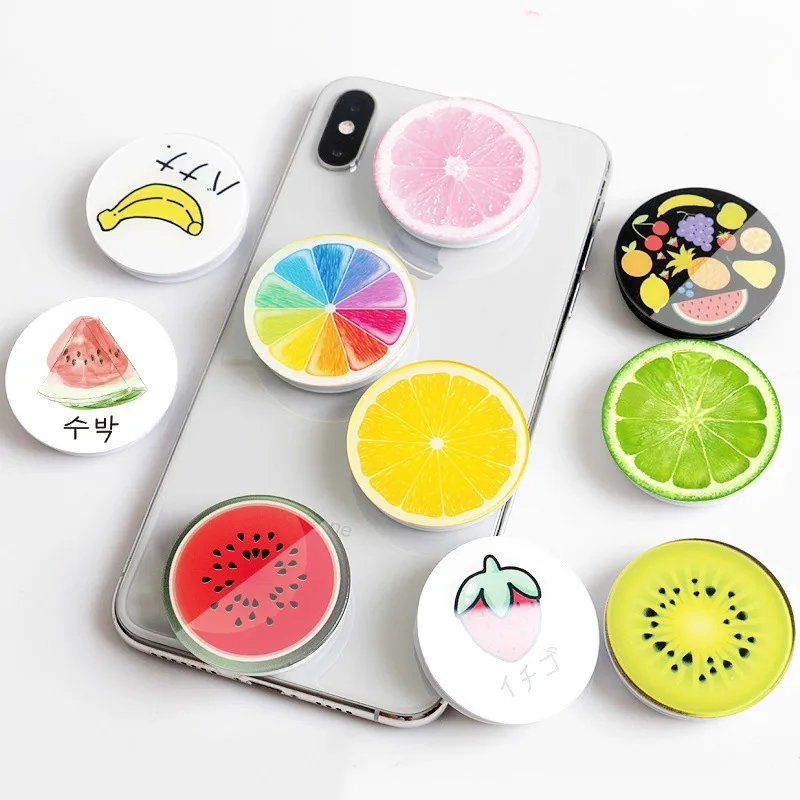 

Airbag mobile phone bracket telescopic cute cartoon fruit mobile phone bracket tabletop acrylic smooth