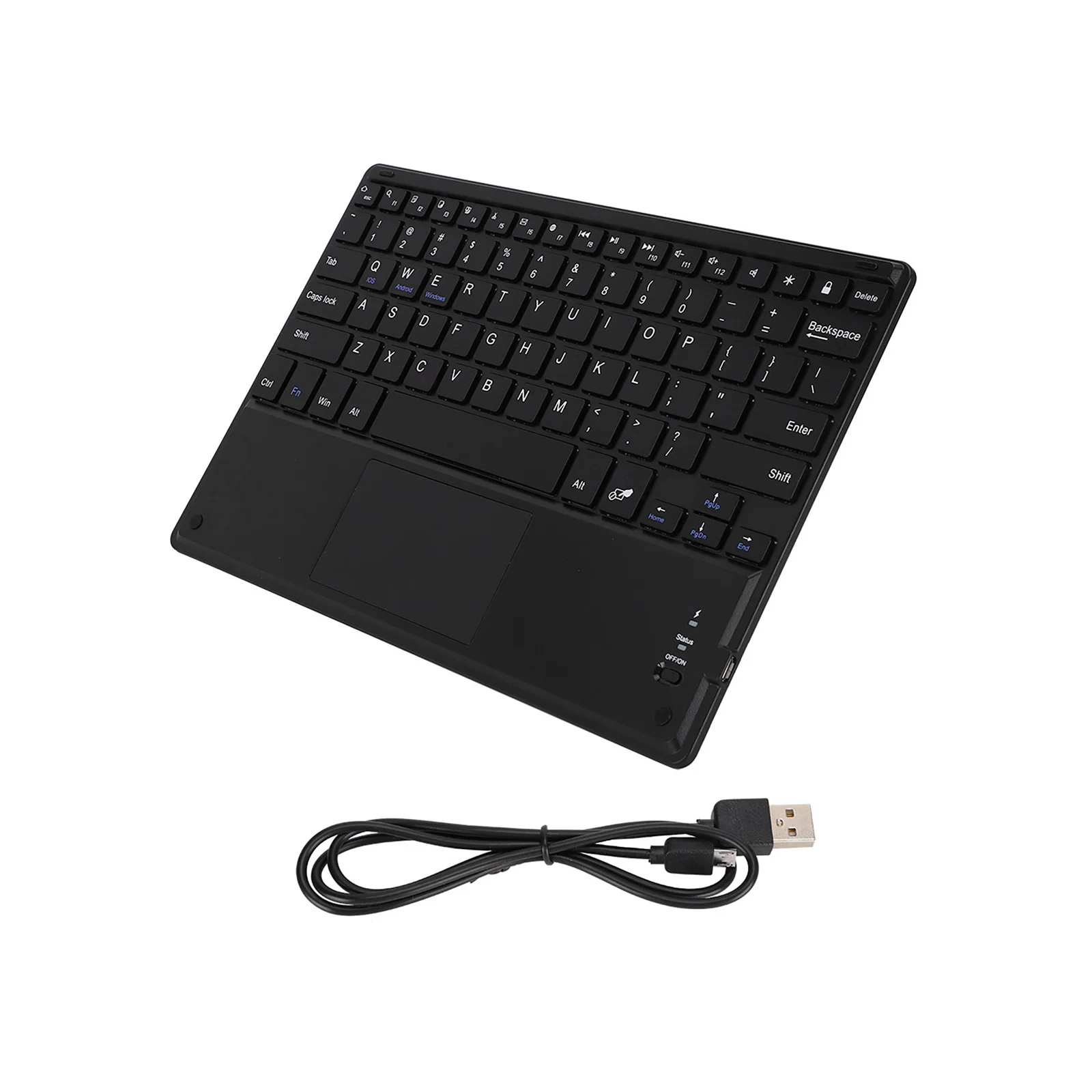 

Wireless Keyboard Bluetooth Rechargable with USB Cable for PC Smartphon Laptop Fingerboard Mini Thin Keyboard with Touchpad