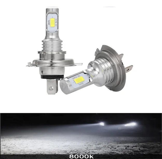 

2 шт., автомобильные лампы H7 H4 9006 лм H1 H8 H9 H11 4300 6500K 8000K
