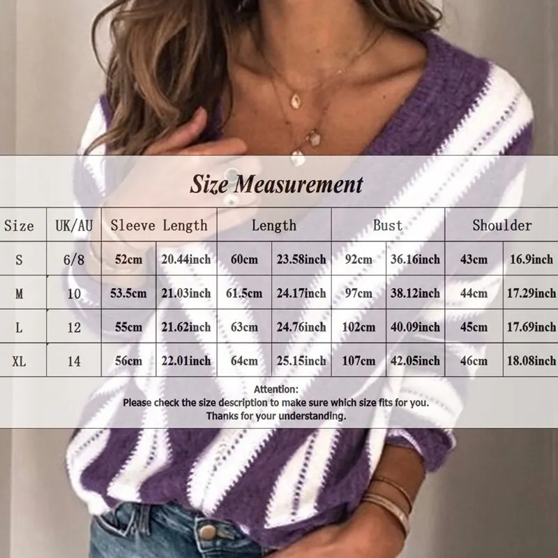 

Pullovers Women Soft Knitwear 2020 Autumn V-Neck Sweaters Womens Sweet Striped Harajuku Loose Outwear Thin Knitted Sweater