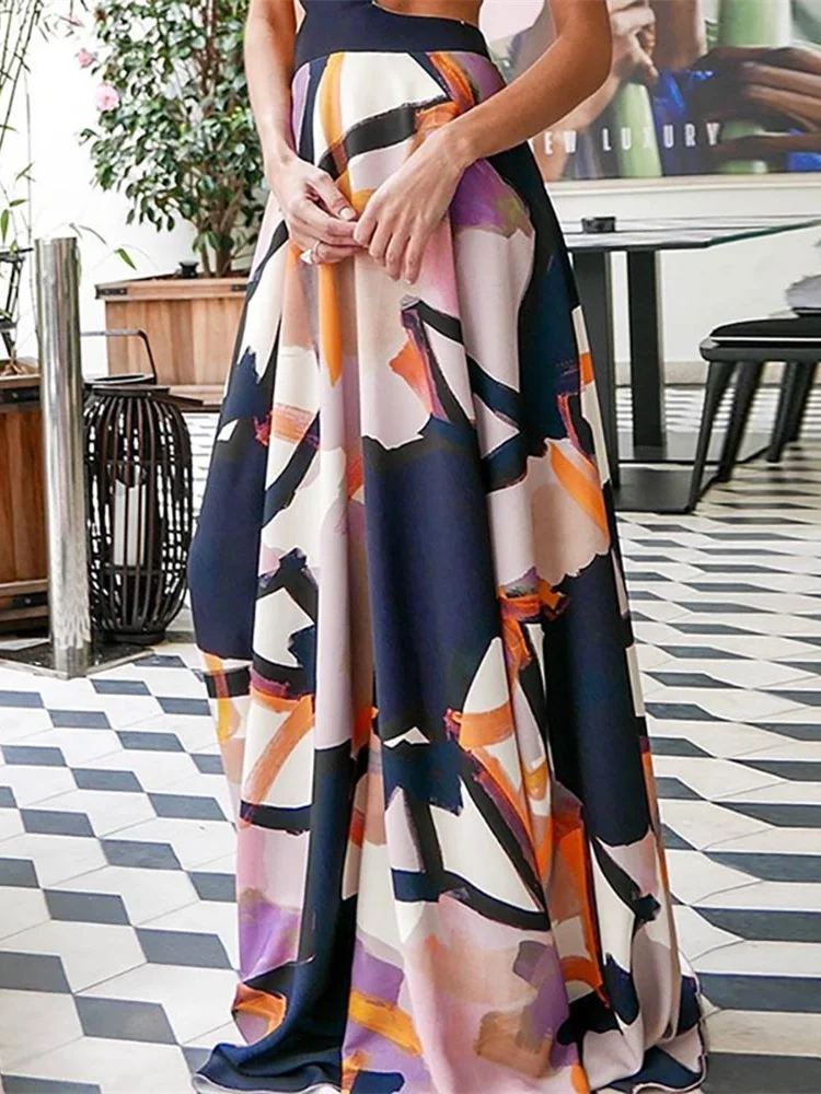 2020 осень Для женщин элегантные пикантные Boho отпуск длинное вечерние платье