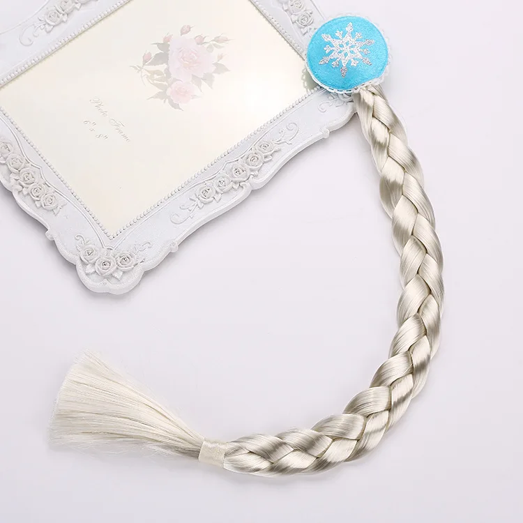 Косплей Эльза Анна Принцесса Детский парик искусственная коса Корона волшебная