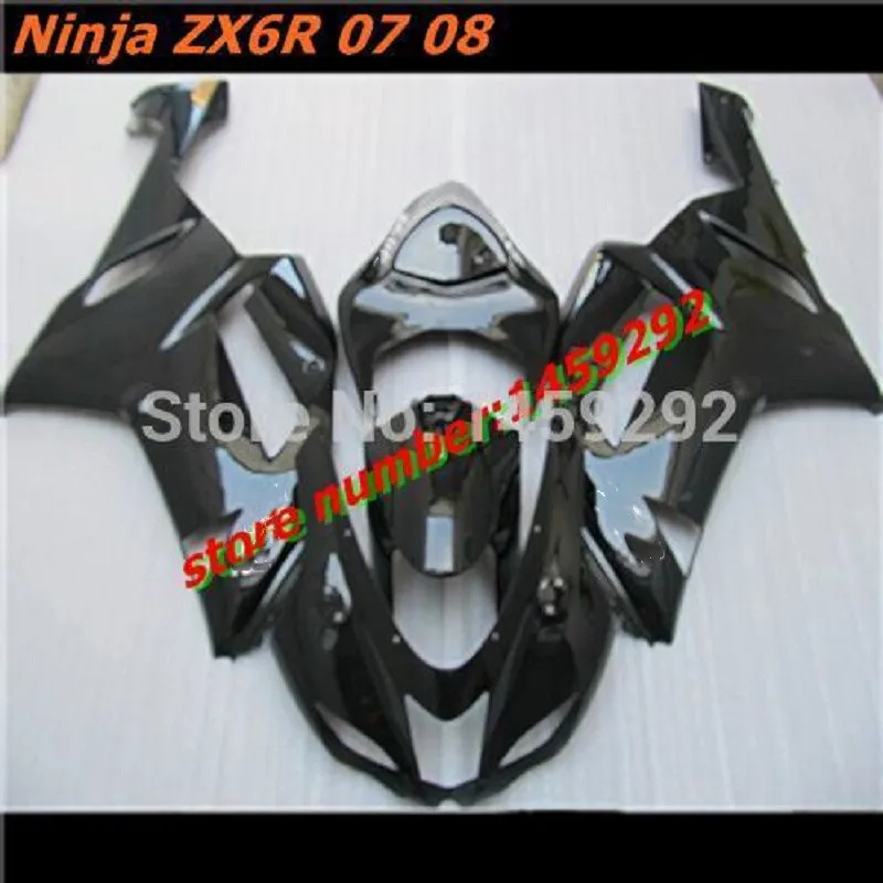 

Новый ABS полный комплект обтекателей подходит для Kawasaki ZX6R 2007 2008 мотоцикл Обтекатели ZX-6R 07 08 ниндзя 636 черный яркий комплект кузова
