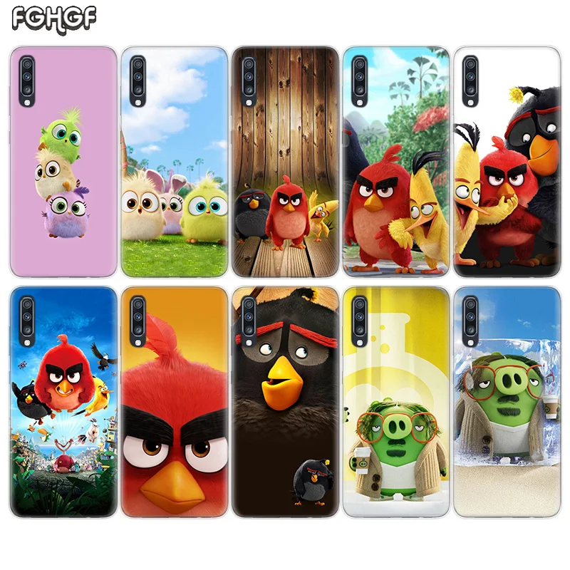 В Angry Bird мягкий резиновый чехол для samsung Galaxy S9 S8 A6 A8 J4 J6 Plus + J8 A7 A9 2018 Примечание 10 Pro 9 8