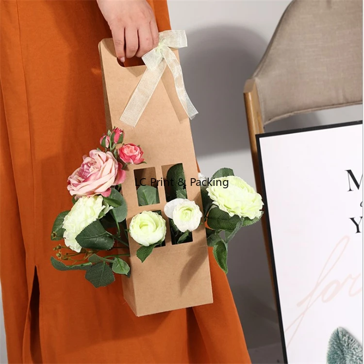 1PC Protable Flower Gift Box Foldable Handy Case For Party Deco Wedding Bouquet Packaging | Дом и сад