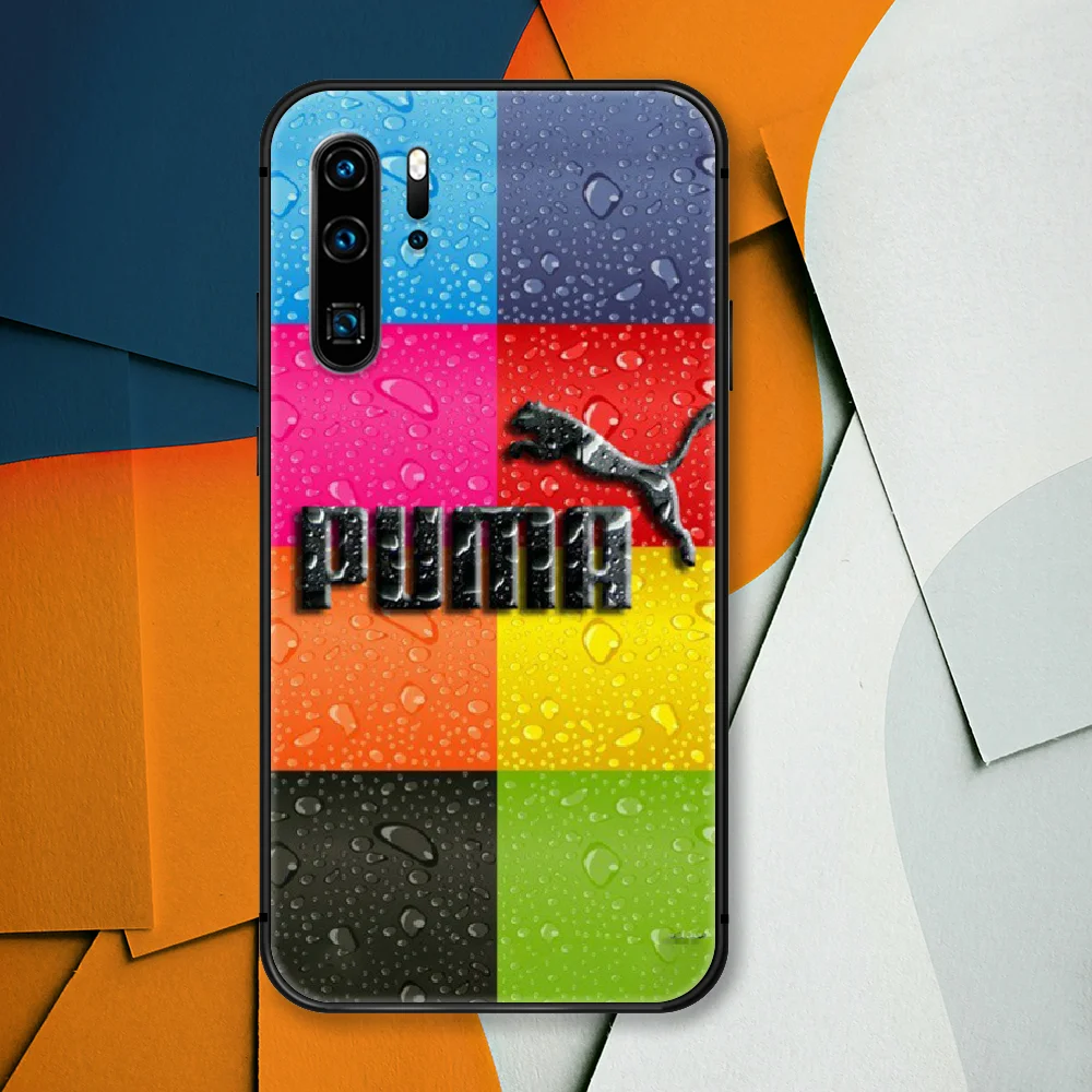 

Pume Fashion Trend Sport Brand Phone Case For Huawei P Mate Smart 10 20 30 40 Lite Z 2019 Pro black Back Tpu Funda Painting