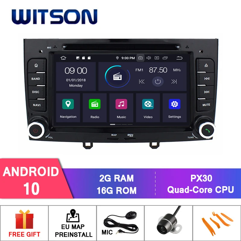 Автомобильный dvd плеер WITSON Android 10 0 для PEUGEOT 408 2010 2011 4 Гб ОЗУ 64 ПЗУ автомобильная