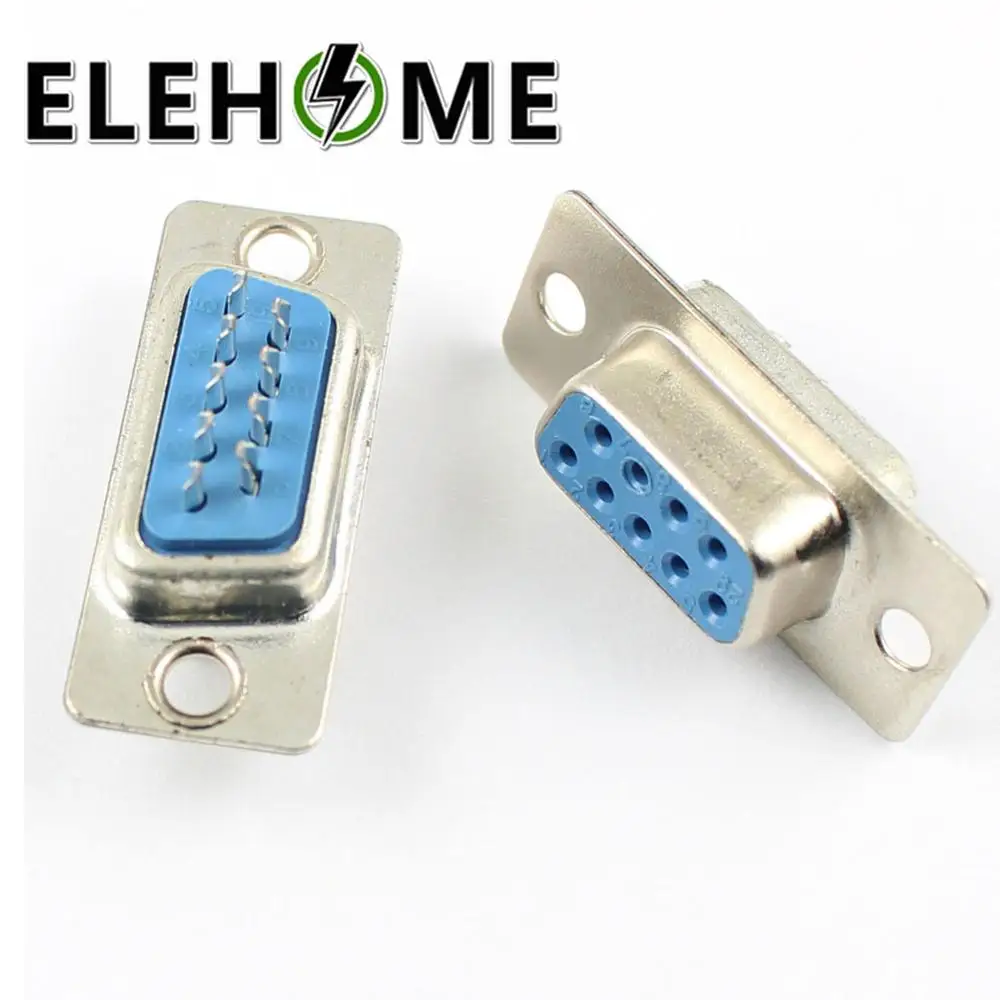 10 шт. RS232 DB9 Серийный VGA 9 Pin Женский 2 ряда Тип припоя вилка со штекерной розеткой