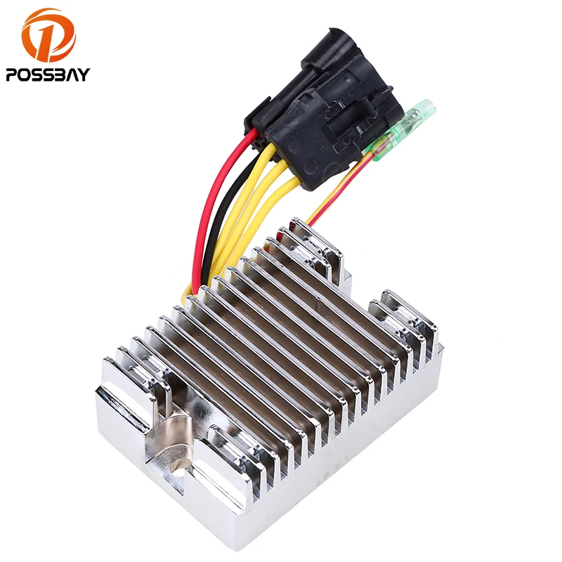 

POSSBAY Motorcycle Metal Voltage Rectifier Regulator for Polaris Terrain 4 Motorbike Aluminum Voltage Rectifier Regulator
