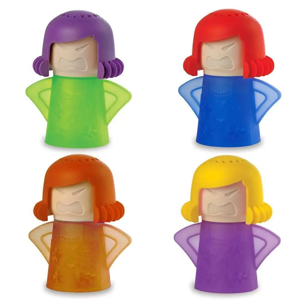 Пароочиститель для микроволновой печи Angry Mama с уксусом и водой легко очищает