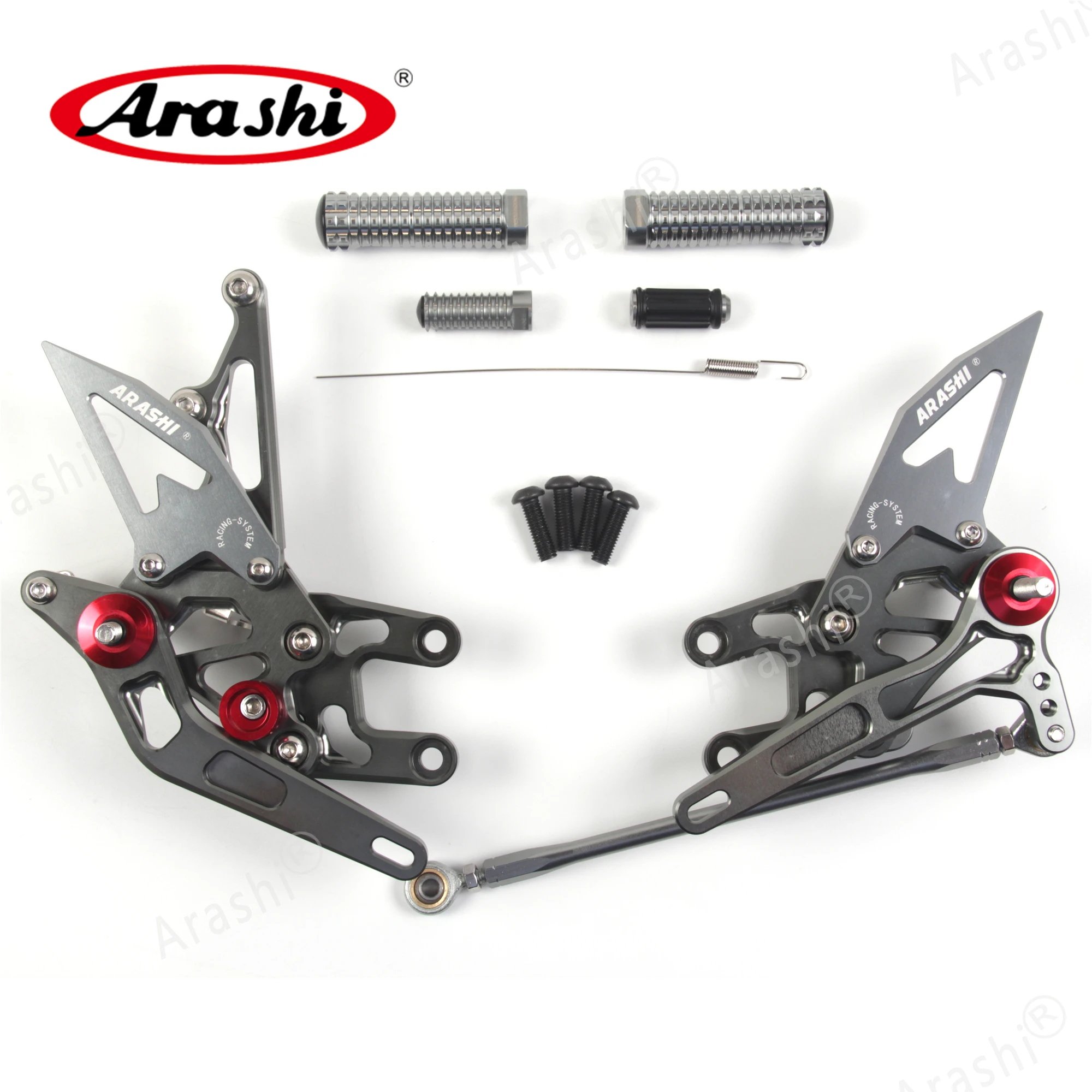 

Arashi Adjustable Footrest ZX-10R For KAWASAKI NINJA ZX10R ZX10 R 2004 2005 Foot Pegs Rear Rest Rearset Foot Pedals ZX-10R 04 05