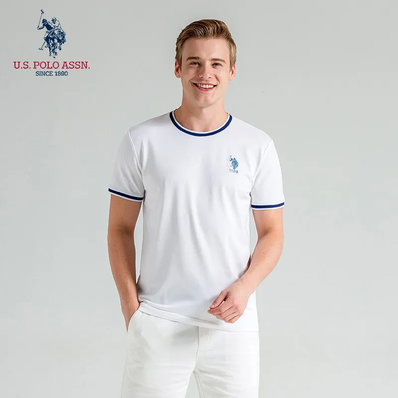 

US POLO ASSN Men's Casual T-shirt Round Neck Comfortable Short Sleeve Casual Summer Dress