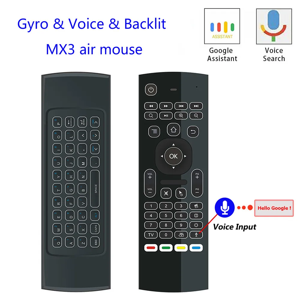 

2.4Ghz Wireless MX3 Air Mouse Smart Voice Remote Control 2.4G RF Wireless Mini Keyboard For Android TV Box X96 mini H96 MAX TX6S