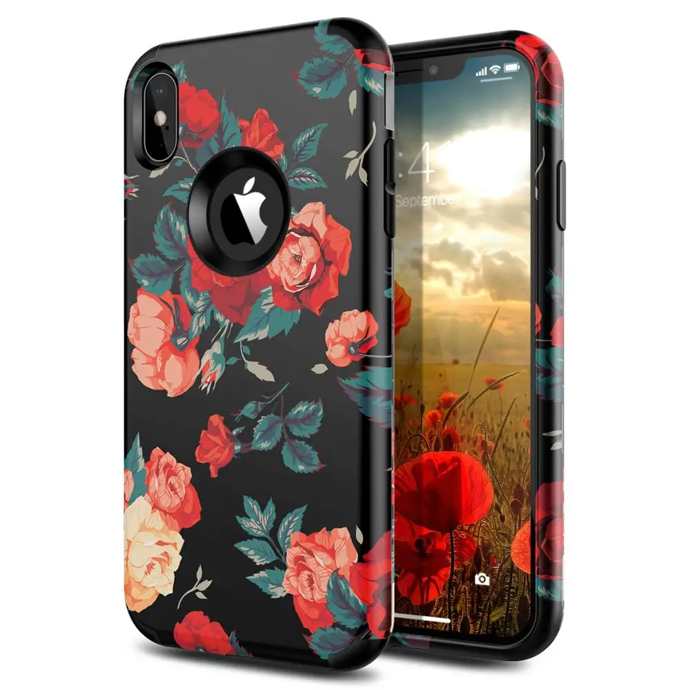 Роскошный чехол 3 в 1 для iPhone 11 pro X XS max XR Жесткий Чехол из поликарбоната