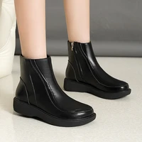 tophqws fashion women autumn winter chelsea boots 2021 casual platform female ankle boots slip on punk chunky booties women