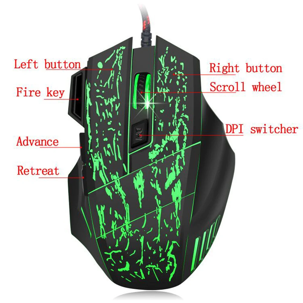 

Gaming keyboard and Mouse Wired backlight keyboard mechanical keyboard Gamer kit Silent 5500DPI Gaming Mouse Set for PC Laptop
