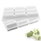 Силиконовая антипригарная форма с 9 отверстиями, форма для бревен, деликатных шоколадных десертов, печенья, чая, пирожных, филиппинских конфет, выпечки