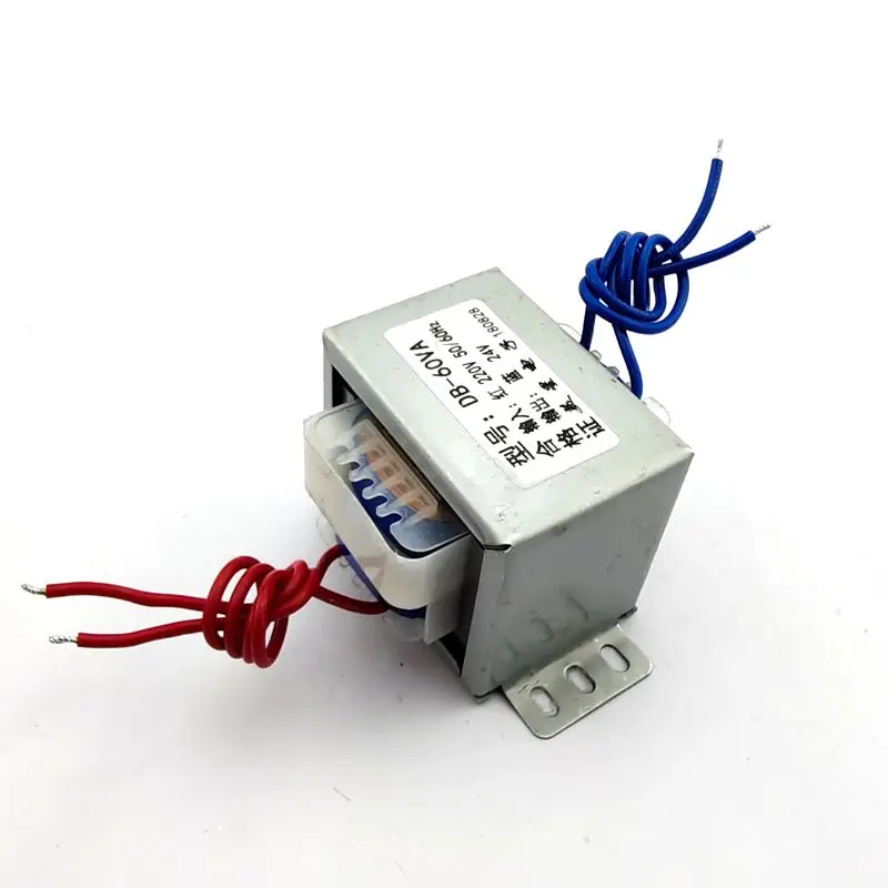 Transformateur 220v 24v EI66 60 Вт силовой трансформатор DB-60VA 220 V-24 V 2.5A переменного тока 24V Контроль питания