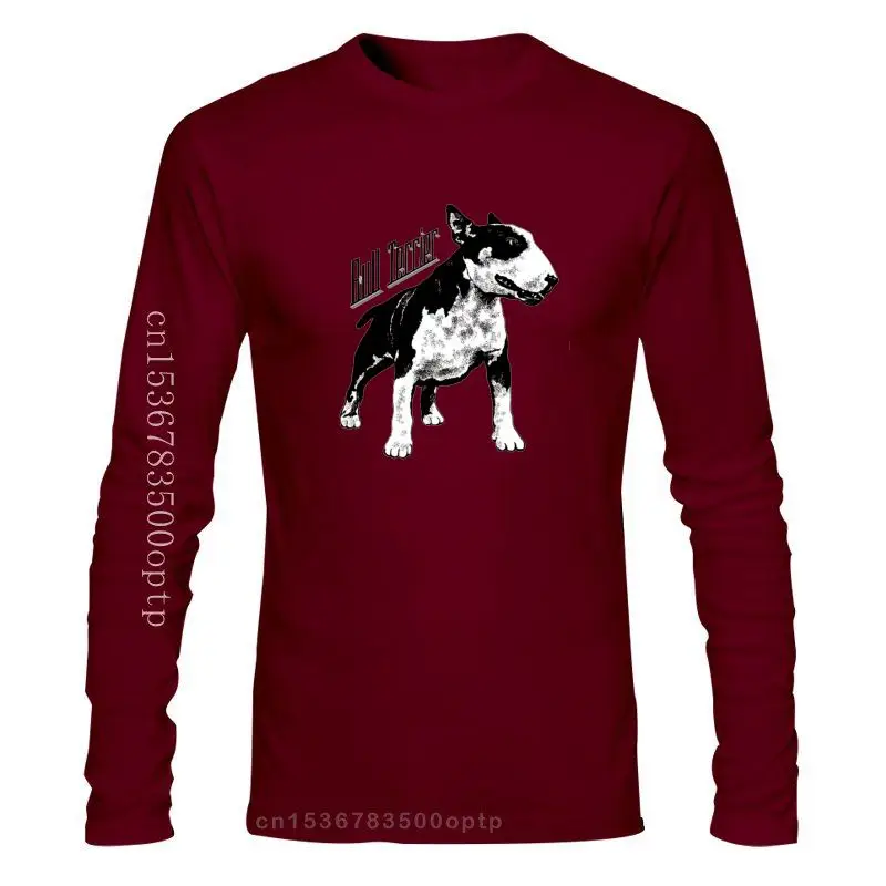 

New Bull Terrier-Мужская мода 100% хлопок, классическая белая футболка