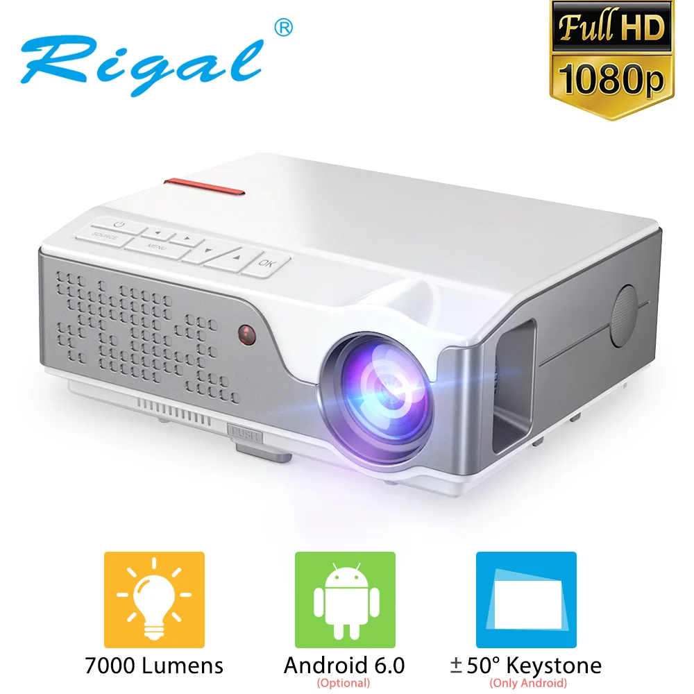 Rigal RD826 Native 1080P проектор Full HD 7000 люмен WiFi мульти экран Proyector Android 6 0 домашний