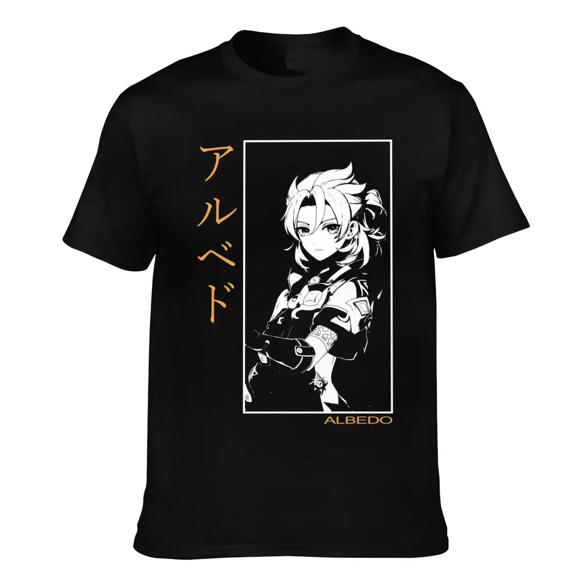 

Albedo Genshin Impact T Shirt Game Character Oversized Streetwear T-Shirt Printed 100 Percent Cotton Tee Shirt Men